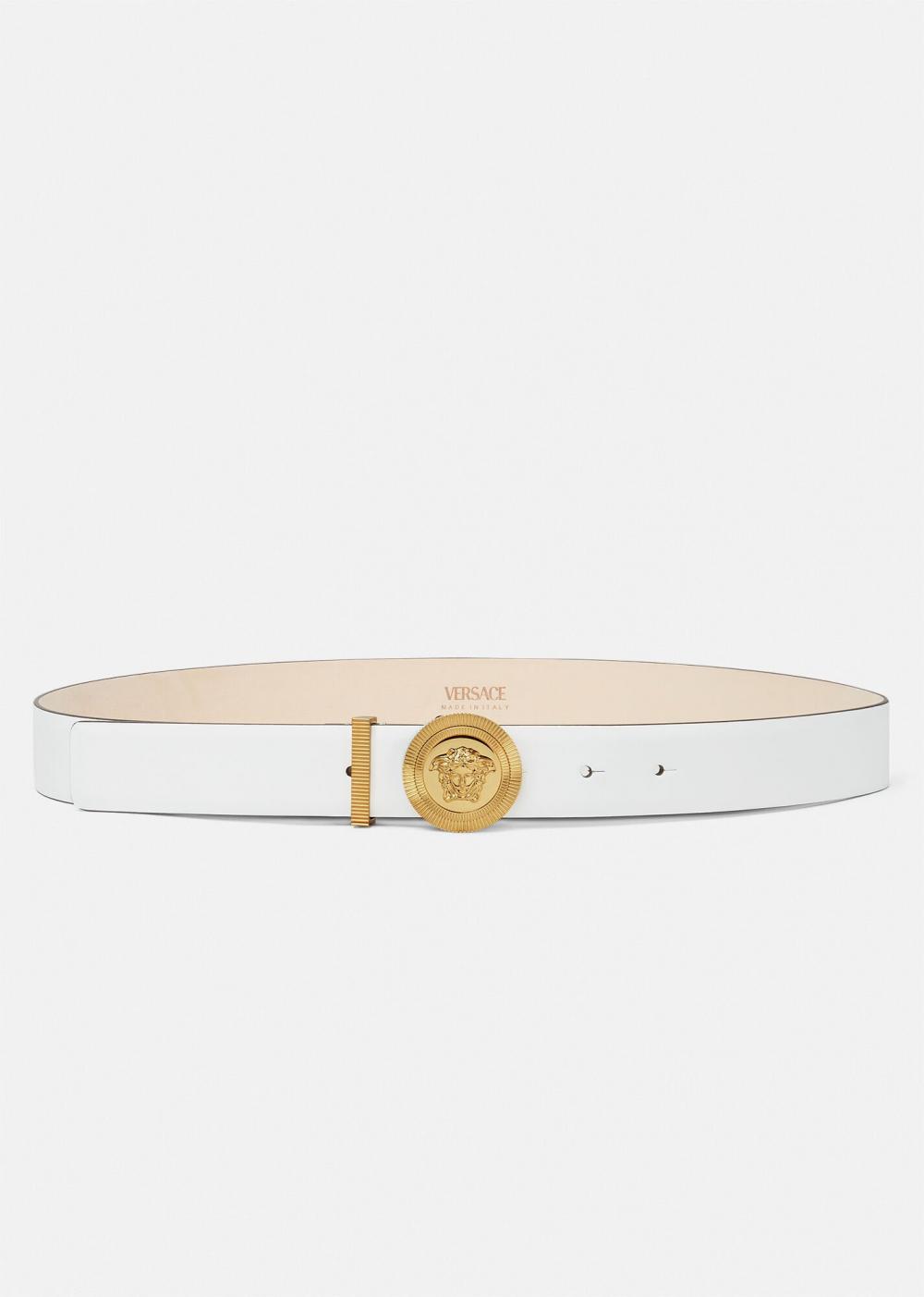 versace belt white